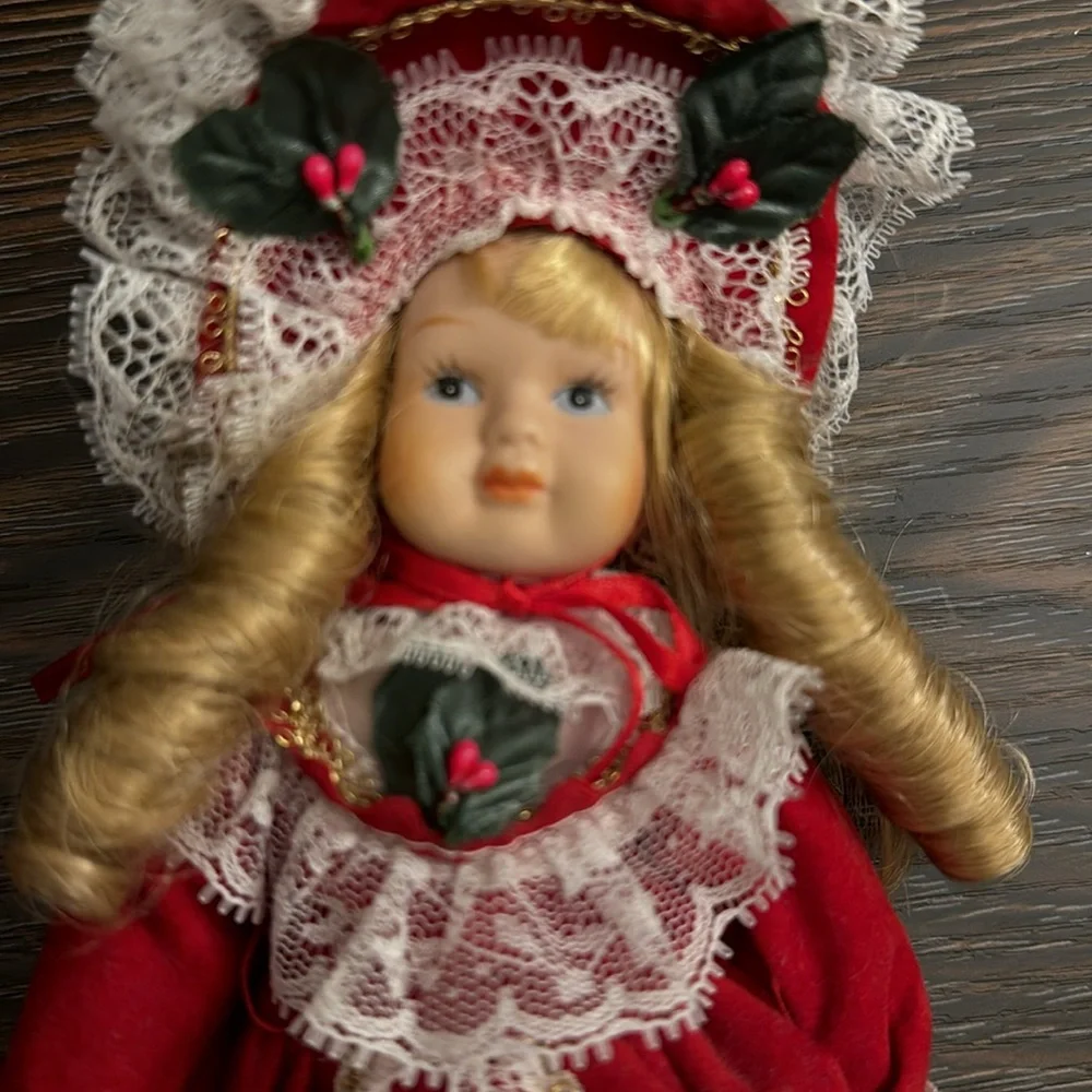 Vintage porcelain Collector Christmas doll